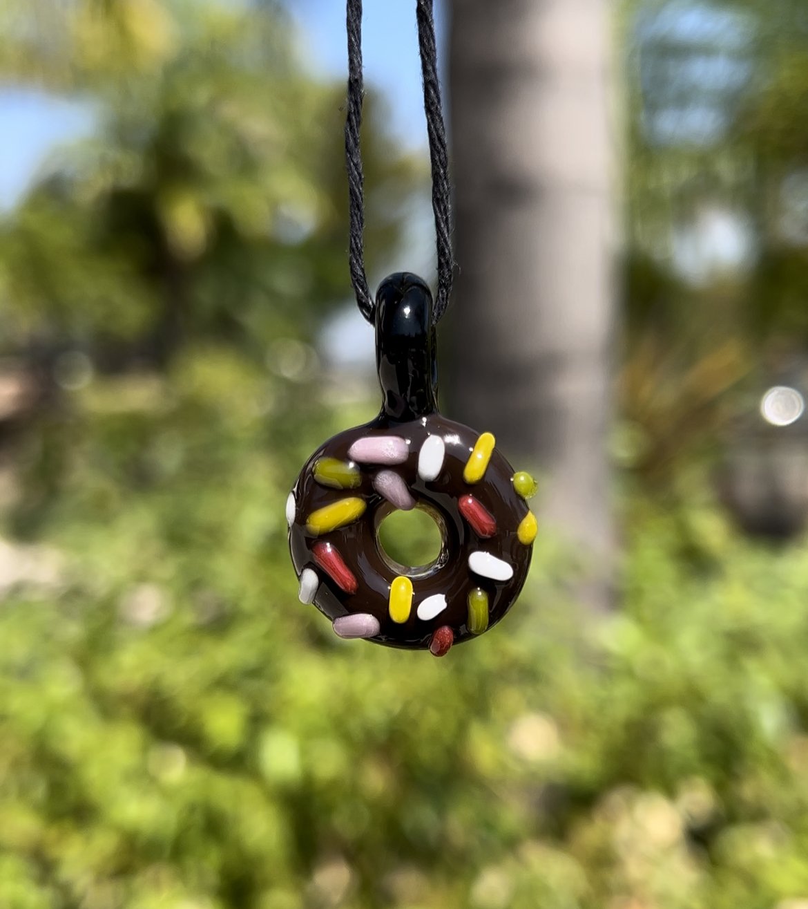 Donut pendant Dippyglassart